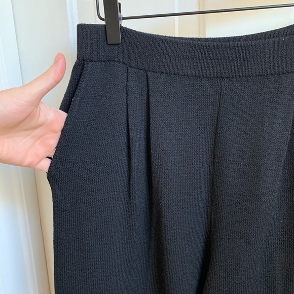 St John Basics Knit Pants Size 8 Black - Picture 3 of 6